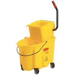 Rubbermaid Commercial Products FG758088YEL CPC 35 qt. Wavebrake Side-Press Combo Mop Bucket & Wringer System&#44; Yellow
