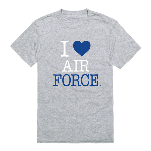 W Republic Products 551-242-HGY-05 USAFA I Love T-Shirt, Heather Grey - 2XL