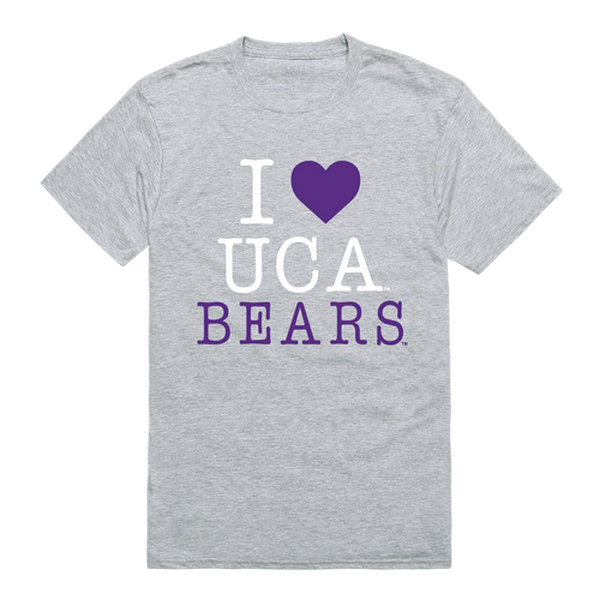 W Republic Products 551-278-HGY-03 University of Central Arkansas I Love T-Shirt, Heather Grey - Large
