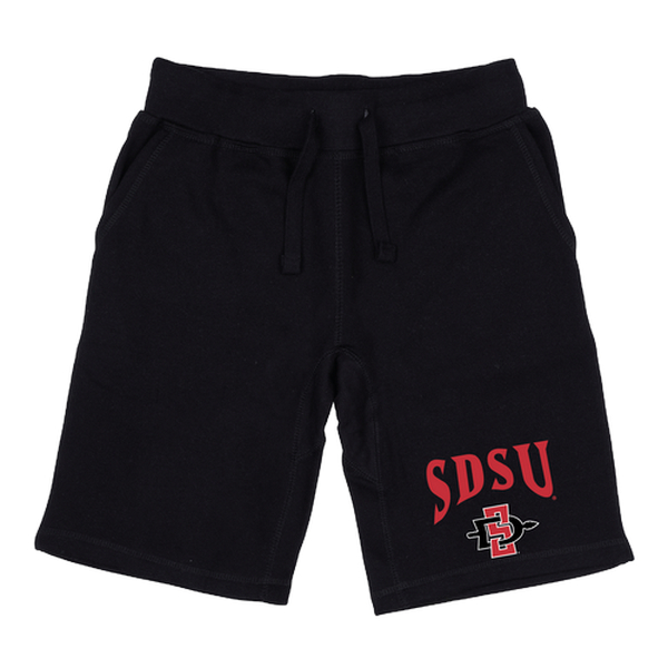 W Republic 567-177-BLK-02 Men San Diego State Aztecs Premium Shorts, Black - Medium