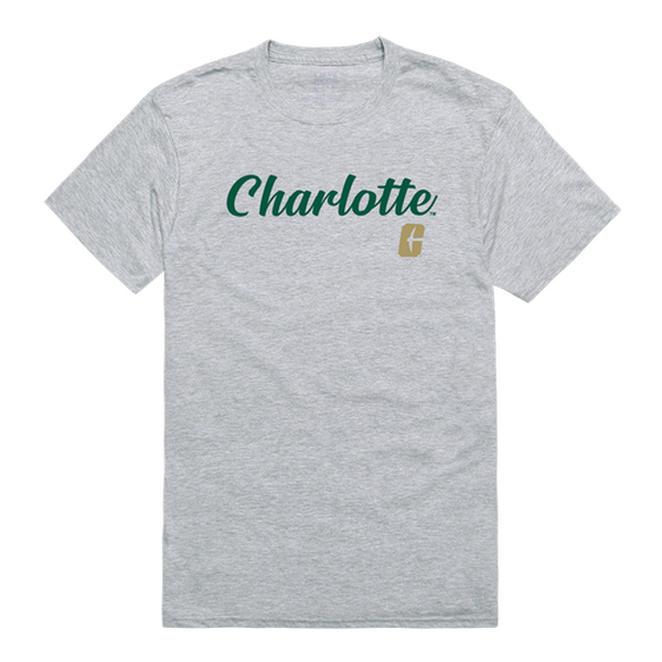 W Republic 554-194-HGY-04 Men North Carolina Charlotte 49Ers Script T-Shirt, Heather Grey - Extra Large