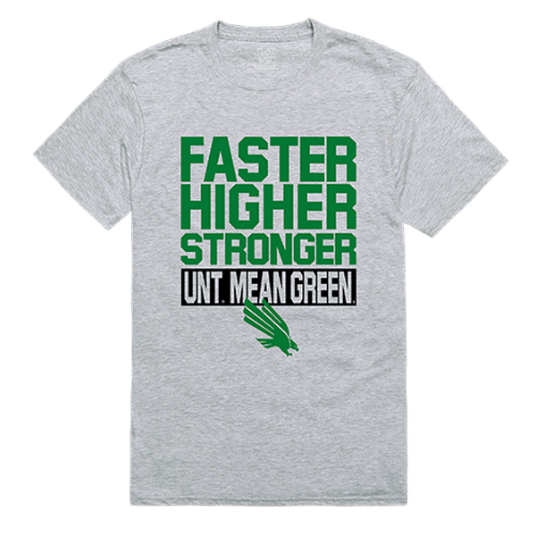 W Republic 530-195-HGY-01 University of North Texas Men Workout T-Shirt, Heather Grey - Small
