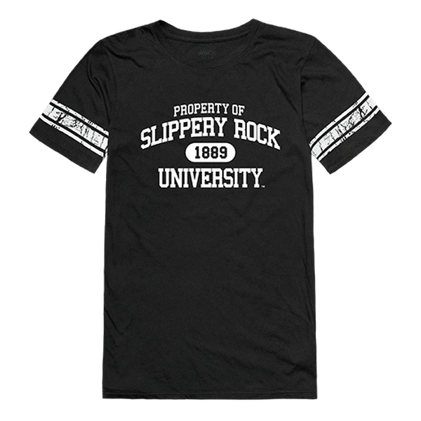W Republic 533-381-BLK-03 Slippery Rock University Women Property T-Shirt&#44; Black & White - Large