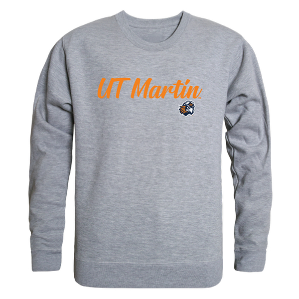 W Republic 556-241-HGY-01 University of Tennessee at Martin Mens Script Crewneck T-Shirt, Heather Gray - Small