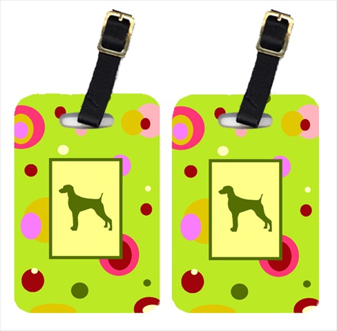 On The Go Pair Of 2 Weimaraner Luggage Tags