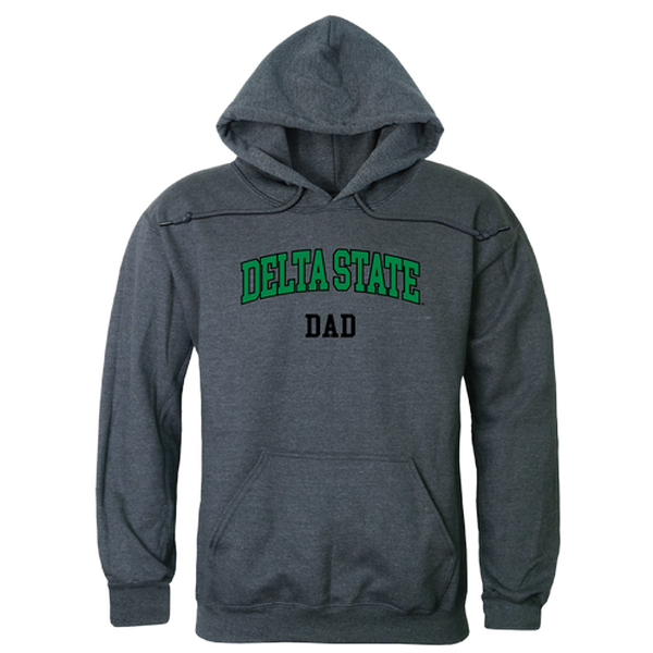 W Republic 563-289-HCH-04 Delta State University Mens Dad Hoodie&#44; Heather Charcoal - Extra Large