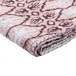 OceanTailer Home Roots Beddings 332343 Kantha Cotton Throw - 1117-No.25, Multicolor - 50 x 70 in.
