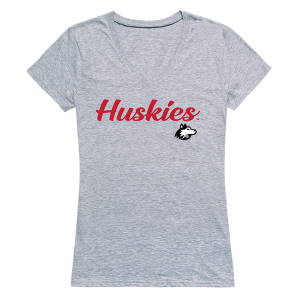 W Republic 555-142-HGY-05 Northern Illinois University Womens Script T-Shirt&#44; Heather Gray - 2XL