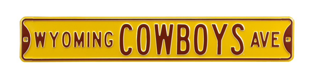 Authentic Street Signs 70260 Wyoming Cowboys Avenue Yellow Street Sign