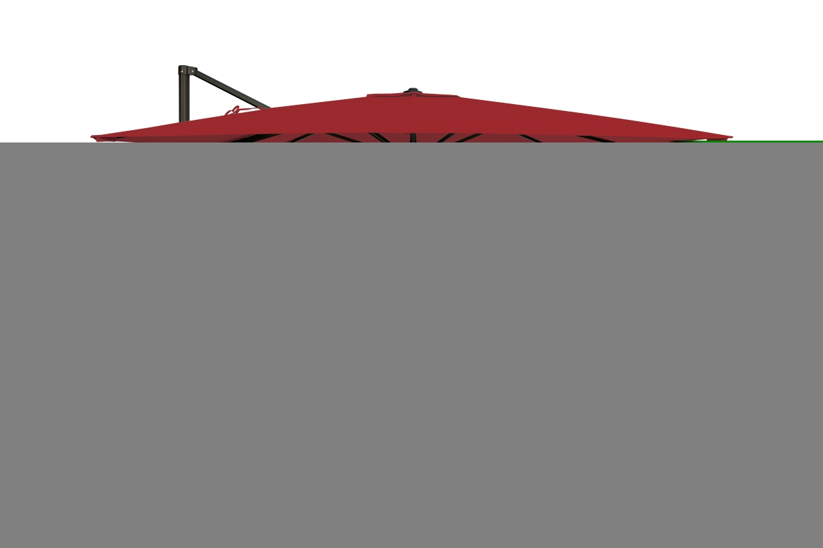  Lasco Fittings, Inc  Simply Shade SSAG5A-86SQ09-D2412 Skye Cantilever Umbrella&#44; Really Red & Black
