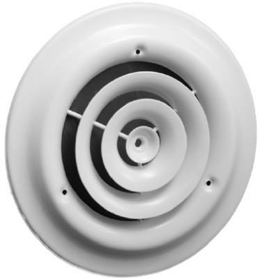 Swivel 1500W8 White Round Ceiling Diffuser&#44; 8 in