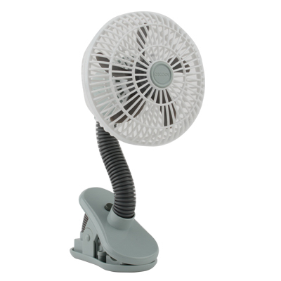 tool FC04001 4 in. Battery Operated Clip Fan, White & Grey