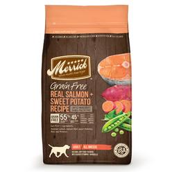 AMERICAN DISTRIBUTION merrick grain free salmon + sweet potato recipe dry dog food, 4 lbs.