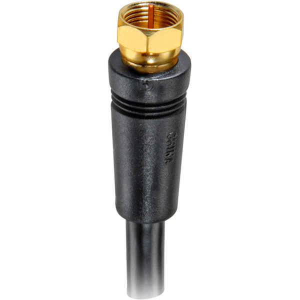 RCA VH603N 3 ft. Rg-6 Coaxial Cable With Gold Plated F Connectors - Black
