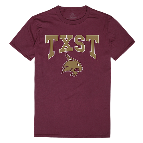 W Republic Apparel 527-181-327-01 Texas State Athletic Tee, Maroon - Small