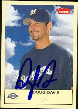 Autograph Warehouse 47589 Doug Davis Autographed Baseball Card Milwaukee Brewers 2005 Fleer No .48