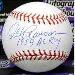 Autograph Warehouse 410247 Albie Pearson Autographed Baseball Inscribed AL ROY 1958 OMLB Rookie of The Year Washington Senators California Angels