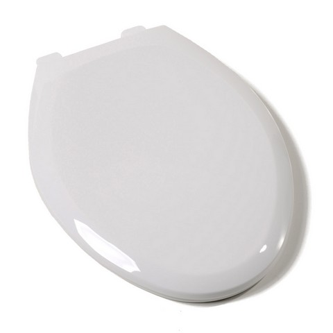 GSI Homestyles Slow Close Premium Plastic Elongated Toilet Seat, Cotton White