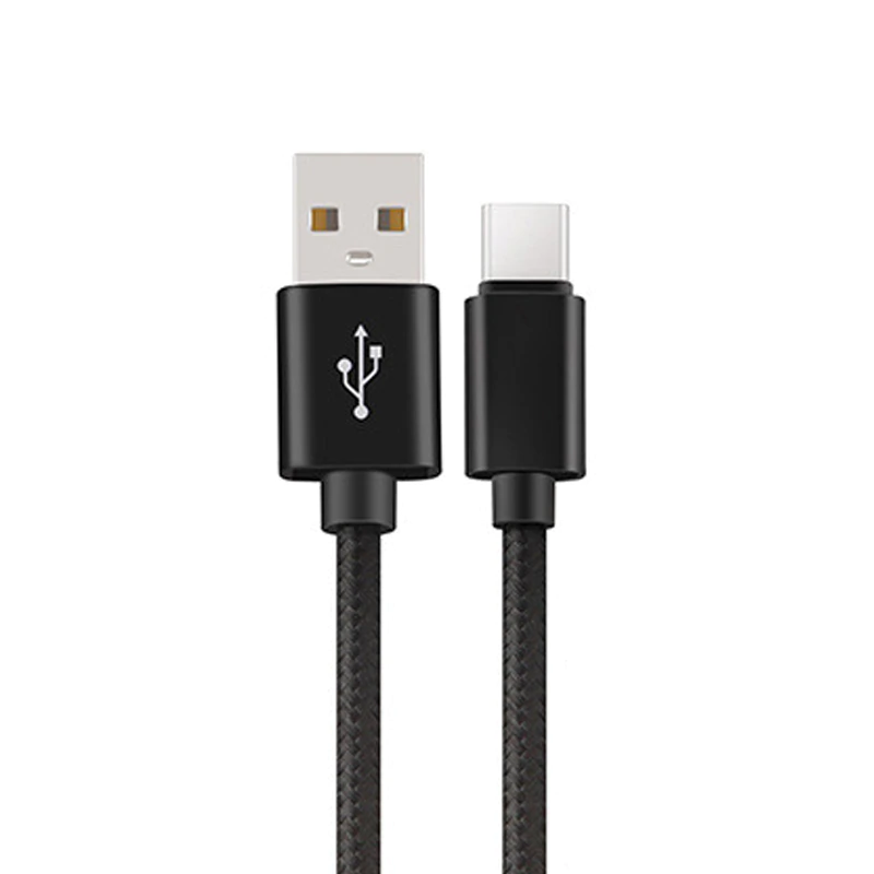 SANOXY-CABLE8 6 ft. Braided USB Type C to Type C Fast Charging Data Sync Cable for Compatible USB-C to USB-C - Black