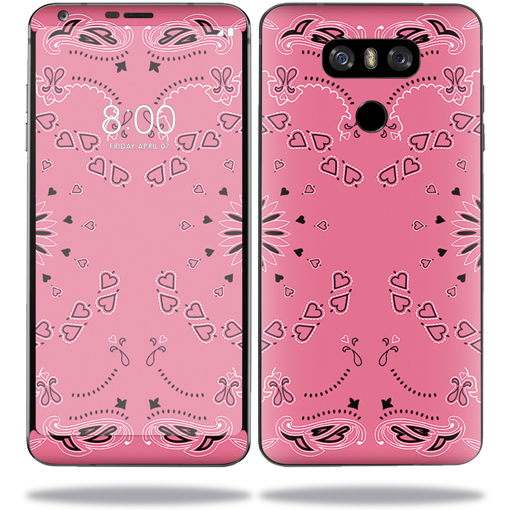 MightySkins LGG6-Pink Bandana Skin for LG G6 Sticker Wrap Cover Sticker - Pink Bandana