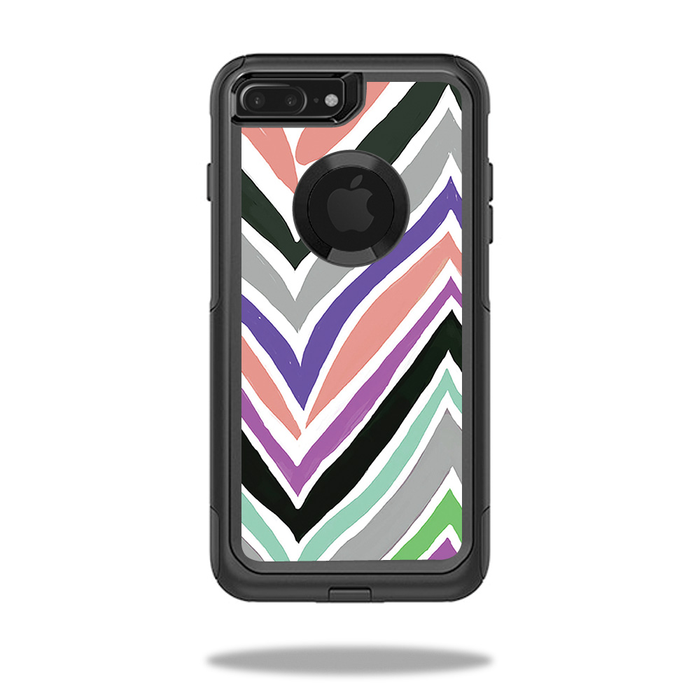 MightySkins OTCIP8PL-Colorful Chevron Skin for Otterbox Commuter iPhone 8 Plus - Colorful Chevron