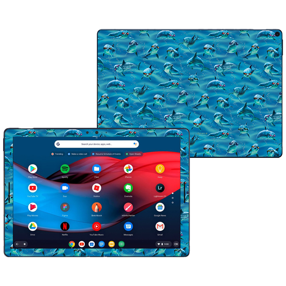 MightySkins GOPIXSL-Dolphin Gang Skin for Google Pixel Slate 12.3 in. 2018 - Dolphin Gang