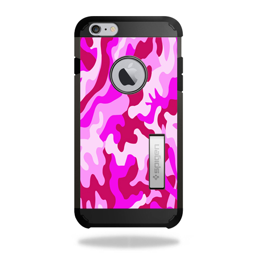 MightySkins SPTAI6PLKI-Pink Camo Skin for Spigen iPhone 6 Plus Tough Armor Kickstand Case Wrap Cover Sticker - Pink Camo