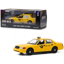 GreenLight 84113 1-24 Scale 2008 Ford Crown Victoria NYC Taxi Yellow John Wick Chapter 2 2017 Movie Diecast Model Car