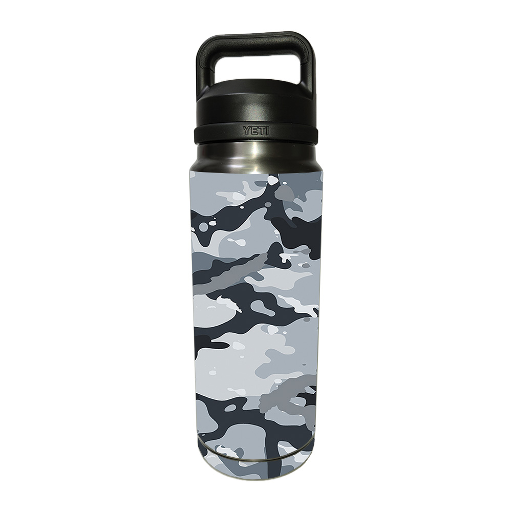MightySkins YERABOT26-Gray Camouflage Skin Compatible with YETI Rambler 26 oz Bottle - Gray Camouflage