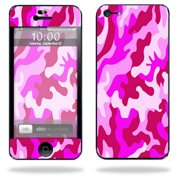 MightySkins IPHONE5-Pink Camo Skin Compatible with Apple iPhone 5-5s-SE 16GB 32GB 64GB Cell Phone Wrap Sticker - Pink Camo