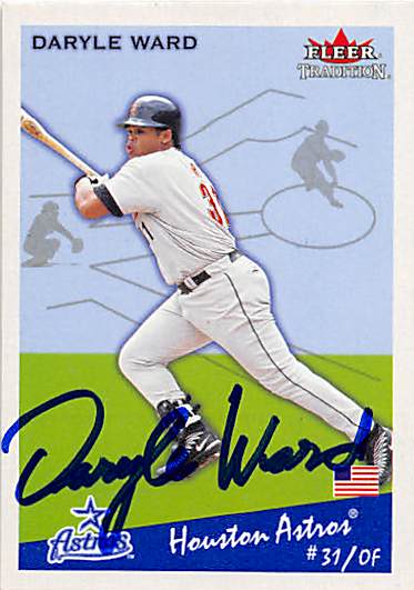 Autograph 122949 Houston Astros 2002 Fleer Tradition No. 280 Daryle Ward Autographed Baseball Card