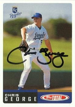 Autograph Warehouse 97499 Chris George Autographed Baseball Card Kansas City Royals 2002 Topps Total No. 761