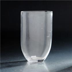 Standalone 12 x 3.5 x 8 in. Tapered Oval Glass Vase, Clear