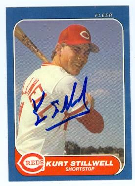Autograph Warehouse Kurt Stillwell autographed baseball card (Cincinnati Reds) 1986 Fleer No.U-108