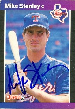 Autograph Warehouse 49233 Mike Stanley Autographed Baseball Card Texas Rangers 1989 Donruss No .166