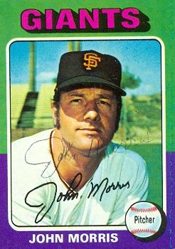 Autograph Warehouse 77097 John Morris Autographed Baseball Card San Francisco Giants 1975 Topps No .577