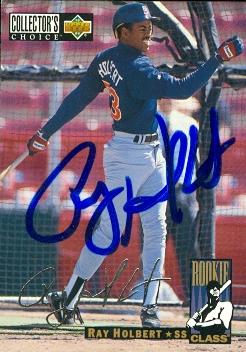 Autograph Warehouse 71532 Ray Holbert Autographed Baseball Card San Diego Padres 1993 Upper Deck Cc No . 665