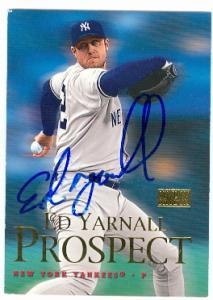 Autograph Warehouse 51736 Ed Yarnall Autographed Baseball Card New York Yankees 2000 Fleer Skybox No .230
