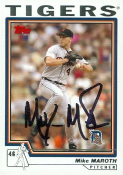Autograph Warehouse 95761 Mike Maroth Autographed Baseball Card Detroit Tigers 2004 Topps No. 513