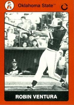 Autograph Warehouse 91714 Robin Ventura Baseball Card Oklahoma State 1990 Collegiate Collection No . 4