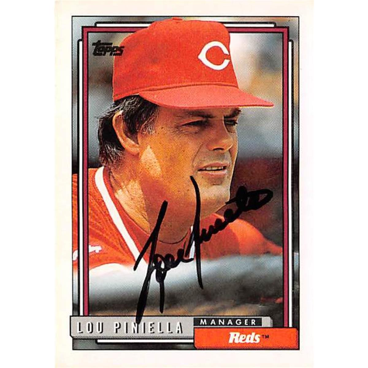Autograph Warehouse 366470 Lou Piniella Autographed Baseball Card - 1992 Topps No. 321