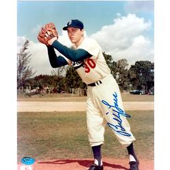 Autograph Warehouse 2054 Billy Loes Autographed 8 x 10 Photo Brooklyn Dodgers 1955 World Series Champions