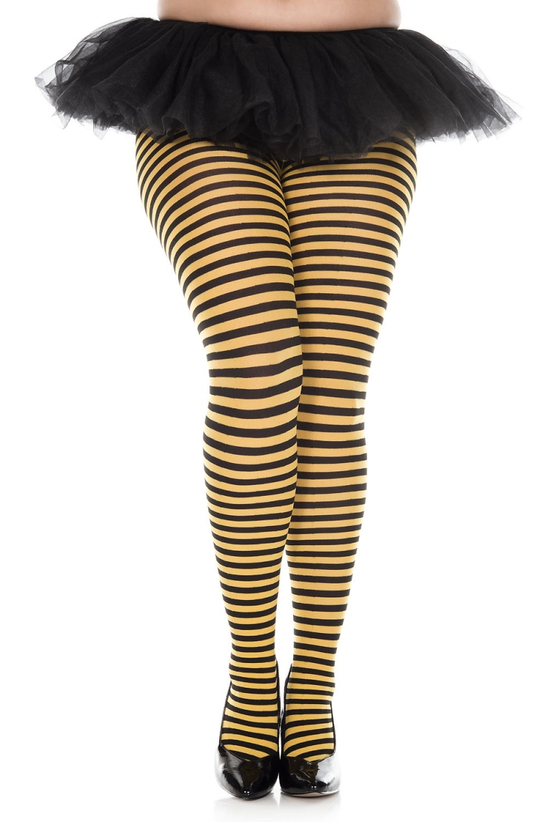 Plus size striped tights best sale