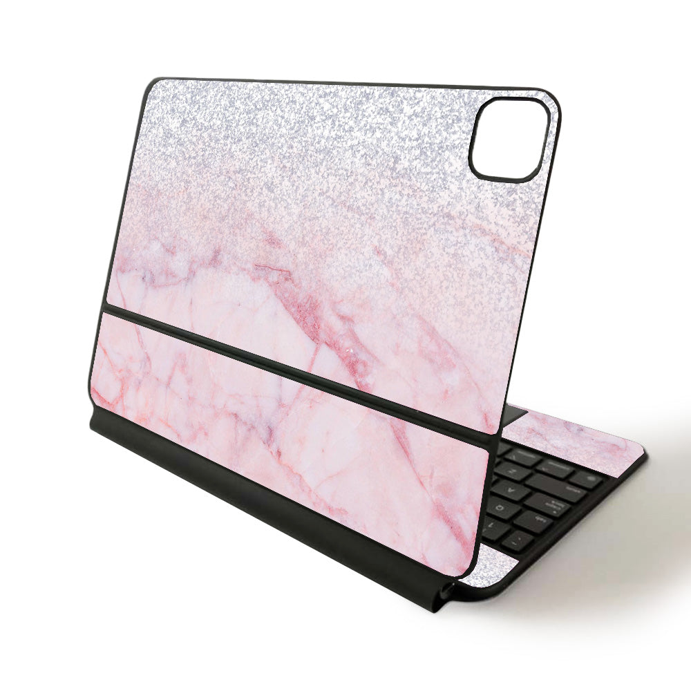 MightySkins APIPSK1120-Girly Marble Dazzle Skin for Magic Keyboard iPad Pro 11 in. 2020 - Girly Marble Dazzle