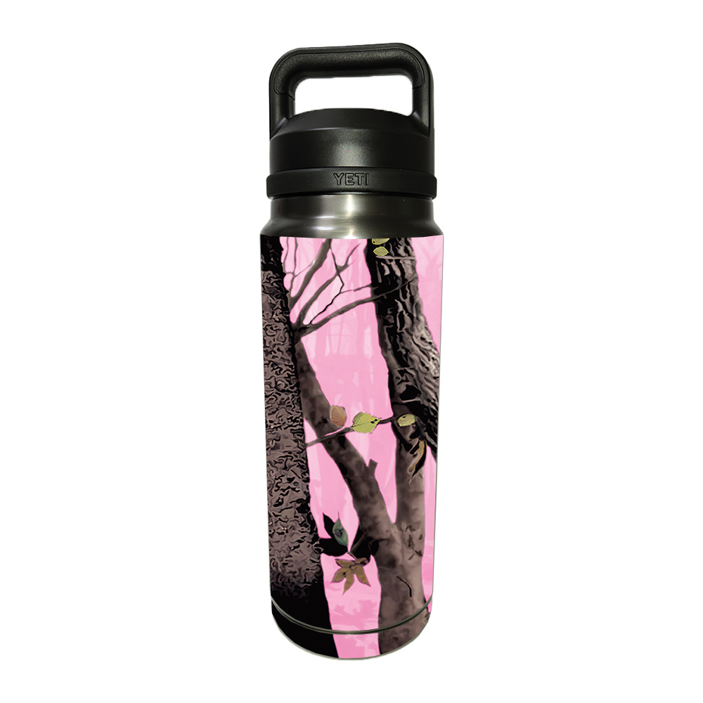 MightySkins YERABOT26-Pink Tree Camo Skin Compatible with YETI Rambler 26 oz Bottle - Pink Tree Camo