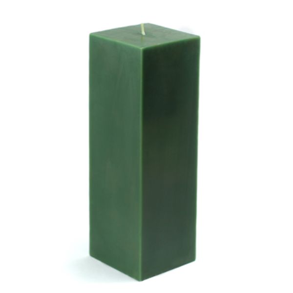 Jeco CPZ-158-0 3 x 9 in.Square Pillar Candle&#44; Hunter Green