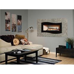 Mobiliario See-Through IP LED Lighting Natural Gas Fireplace with Barrier