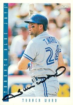 Autograph Warehouse 104504 Turner Ward Autographed Baseball Card Toronto Blue Jays 1993 Score No. 473