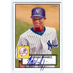 Autograph Warehouse 57731 Edwar Ramirez Autographed Baseball Card New York Yankees 2007 Topps 52 No .52S-Er