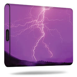 MightySkins SAT5-Purple Lightning Skin for Samsung T5 Portable Solid State Drive - Purple Lightning